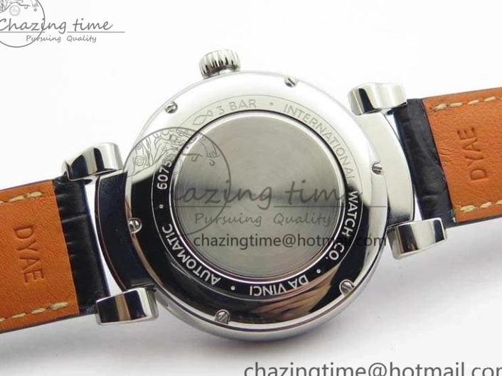 MIROTIME 0714 MoistureWicking Da Vinci IW356601 SS MKF 1:1 Best Edition Blue Dial On Black Leather Strap A 7233